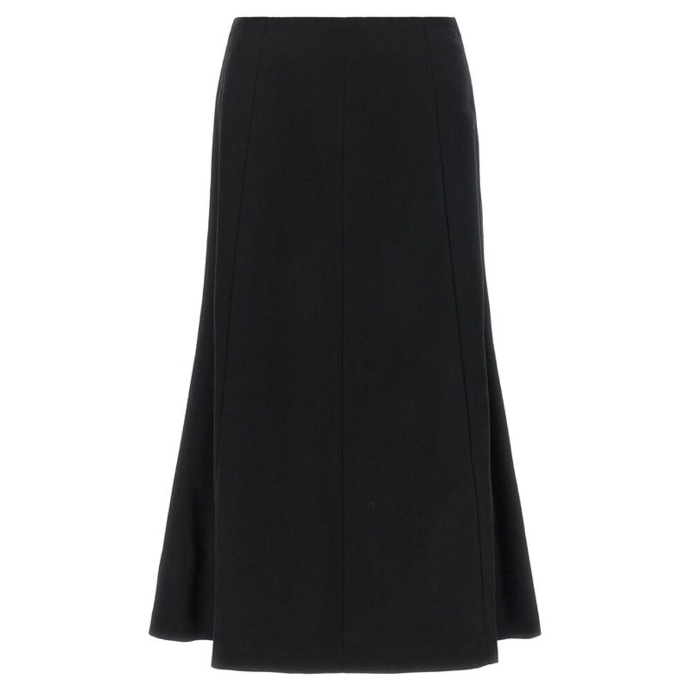 THELATEST Black Polyamide Midi Women's Skirt